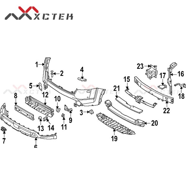 AUTO CAR PARTS NI1228183 FRONT BUMPER LOWER MOULDING BRACKET for NISSAN PATHFINDER 2021 OEM 62663-6TA0A 626636TA0A CAR BODY KITS